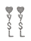 SAINT LAURENT YSL HEART EARRINGS