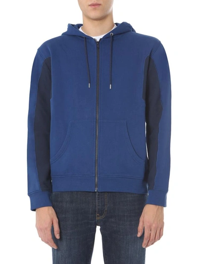 Kenzo Zip And Hood Sweatshirt In Blue
