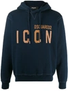 DSQUARED2 ICON PRINT DRAWSTRING HOODIE