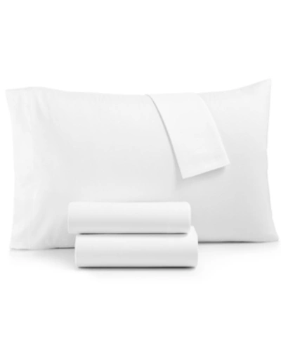 Sanders Microfiber 3 Pc. Sheet Set, Twin, Created For Macy's In White