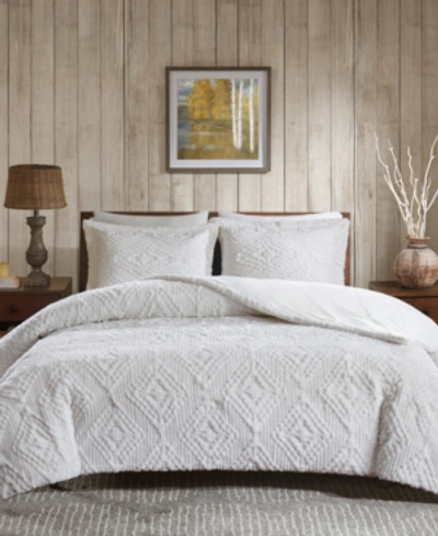 Woolrich Teton 3-pc. Reversible Faux-fur Full/queen Quilt Set In Ivory