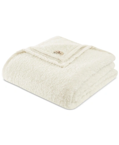 Woolrich Burlington Twin Berber Blanket Bedding In Ivory