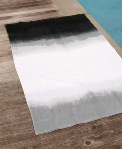 Michael Aram Closeout!  Dip Dye Ombre 100% Cotton Beach Towel In Black