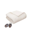 Woolrich Electric Plush To Berber Reversible King Blanket Bedding In Ivory