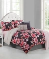 ELLEN TRACY FLEUR DU JOUR 6-PIECE KING COMFORTER SET BEDDING