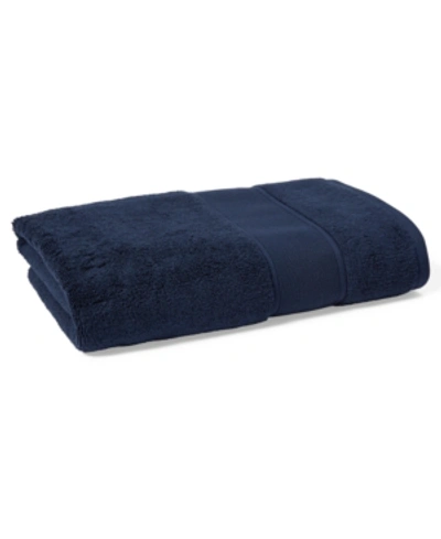 Lauren Ralph Lauren Sanders Solid Antimicrobial Cotton Bath Towel, 30" X 56" Bedding In Club Navy