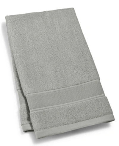 Lauren Ralph Lauren Sanders Solid Antimicrobial Cotton Hand Towel, 16" X 30" In Pewter Grey