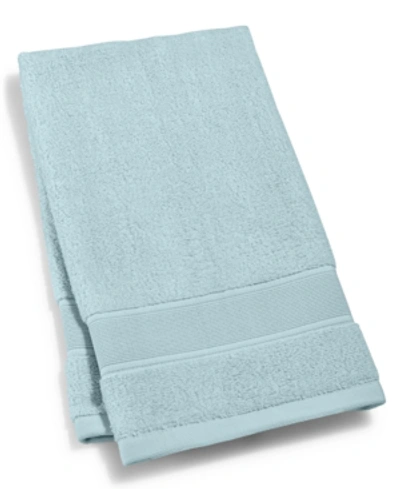 Ralph Lauren Sanders Solid Antimicrobial Cotton Hand Towel, 16" X 30" In Lagoon Blue
