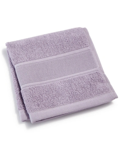 Lauren Ralph Lauren Sanders Solid Antimicrobial Cotton Washcloth, 13" X 13" In Lavender Grey