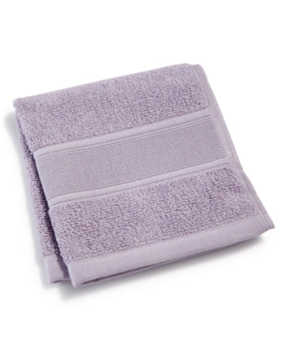 Ralph Lauren Sanders Solid Antimicrobial Cotton Washcloth, 13" X 13" In Lavender Grey