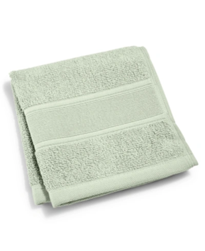 Ralph Lauren Sanders Solid Antimicrobial Cotton Washcloth, 13" X 13" In Spa Green
