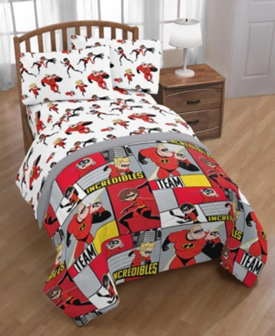 Disney /pixar The Incredibles 2 Super Family 4-pc. Twin Bed In A Bag Bedding In Red