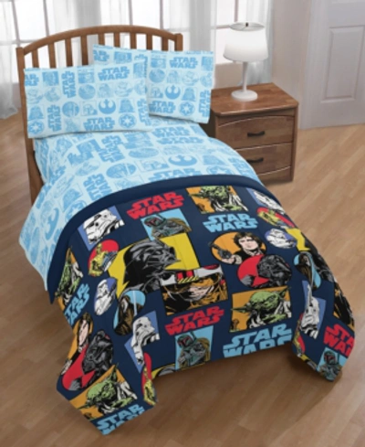 Star Wars Galactic Grid Twin 4-pc. Bed In A Bag Bedding In Blue