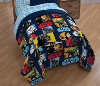 Star Wars Galactic Grid Full Comforter Bedding In Blue