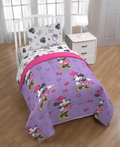 Disney Minnie Mouse Purple Love Twin Comforter Bedding