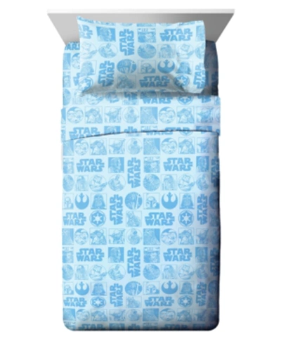 Star Wars 4 Piece Full Sheet Set Bedding In Blue