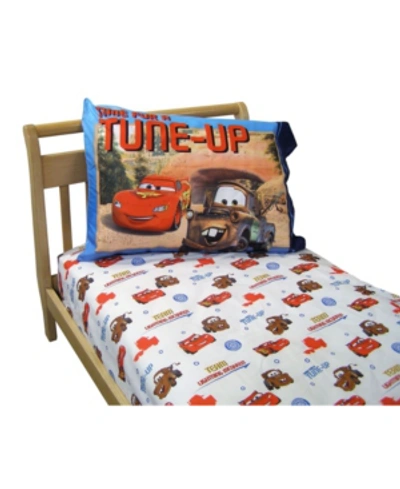Disney Cars Team Lightning Mcqueen 2 Pack Super Soft Fitted Toddler Sheet And Pillowcase Set Bedding In Red