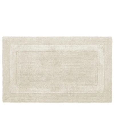 French Connection Stonewash Cotton 20" X 34" Bath Rug Bedding In Taupe Grey