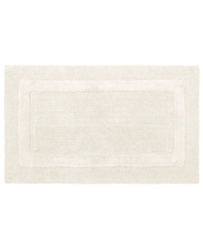 French Connection Stonewash Cotton 20" X 34" Bath Rug In Ivory