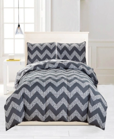 Kensie Wyatt Reversible 3-pc. King Comforter Set Bedding In Grey