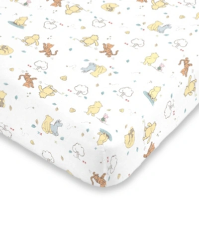 Disney Classic Winnie The Pooh Fitted Crib Sheet Bedding In Light Beige
