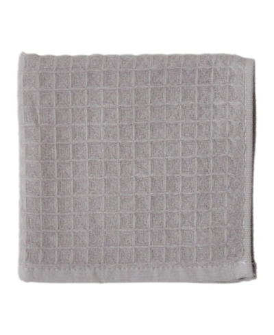 Uchino Waffle Twist 100% Cotton Washcloth Bedding In Grey