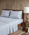 Woolrich Printed Flannel 4-pc. Sheet Set, Queen In Blue Winter Frost