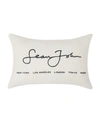 SEAN JOHN CLOSEOUT! SEAN JOHN COLOR BLOCK JERSEY 12" X 20" DECORATIVE DECORATIVE PILLOW BEDDING