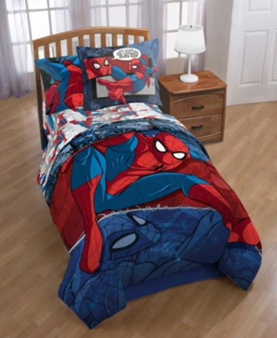Marvel Reversible Spiderman Twin Comforter Bedding In Multi