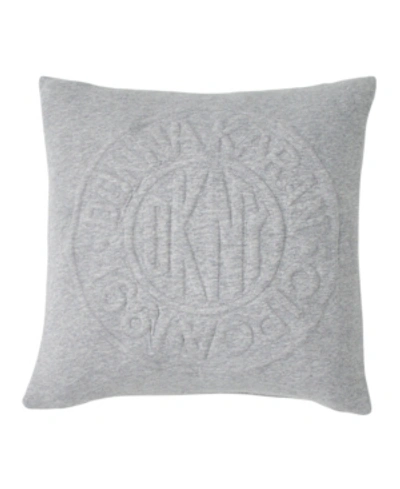 Dkny Circle Logo 16 Square Decorative Pillow Bedding In Grey