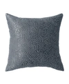 DONNA KARAN CURRENT 18 SQUARE METALLIC SASHIKO DECORATIVE PILLOW BEDDING