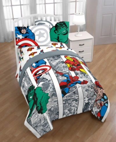 Disney Marvel Comic Twin 6-pc. Comforter Set Bedding In Multi Color