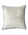 MICHAEL ARAM VELVET WITH METALLIC STITCH DECORATIVE PILLOW BEDDING