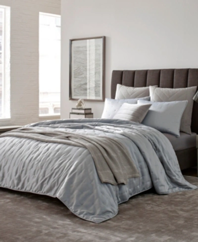 Kenneth Cole New York Kagan Twin Quilt Bedding In Grey