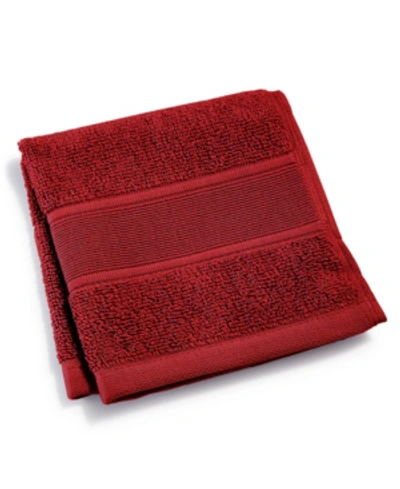 Lauren Ralph Lauren Sanders Solid Antimicrobial Cotton Washcloth, 13" X 13" In Cherry Red