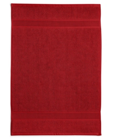 Lauren Ralph Lauren Sanders Solid Antimicrobial Bath Mats Bedding In Cherry Red