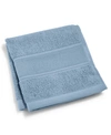 Ralph Lauren Sanders Solid Antimicrobial Cotton Washcloth, 13" X 13" In Blue Slate