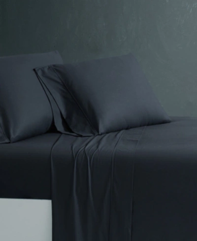 Sean John Solid Percale Sheet Set, Full Bedding In Black