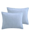 Tommy Bahama Solid Costa Sera Standard Sham Bedding In Ocean Blue
