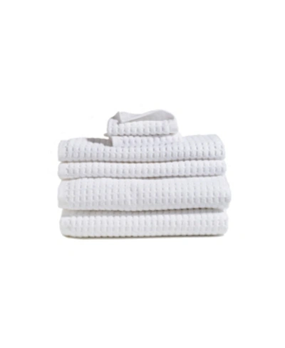 Dkny Quick Dry 6 Pieces Towel Set Bedding In White