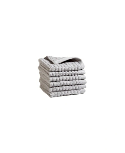 Dkny Quick Dry 6 Pieces Wash Towel Set Bedding In Gray