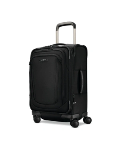 Samsonite Silhouette 16 Softside Expandable Carry-on Spinner Suitcase In Obsidian Black