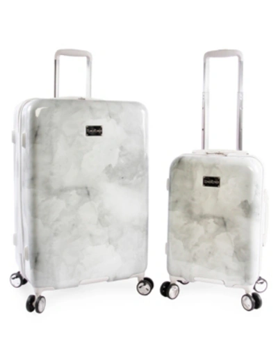 Bebe Lilah 2-pc. Hardside Luggage Set In Silver Marble