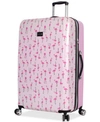 Betsey Johnson 30" Hardside Check-in Spinner In Flamingo Strut