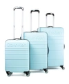 Calvin Klein Fillmore Hard Side Luggage Set, 3 Piece In Cool Water Blue