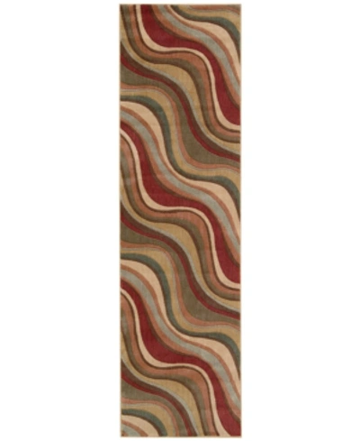 Nourison Closeout!  Home Somerset Wave 2'3" X 8' Runner Rug In Multi