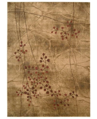 Nourison Closeout!  Home Area Rug, Somerset Collection St74 Latte Blossom 3'6" X 5'6"