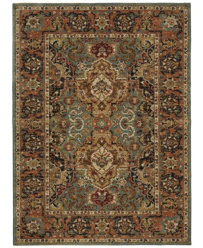Karastan Spice Market Dhahar 9'6" X 12'11" Area Rug In Aquamarine