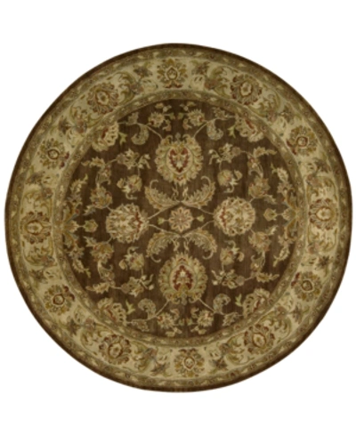 Nourison Rajah Antique Tabriz Brown 8' Round Rug