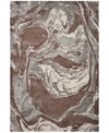 Kas Illusions Flow 6217 Mocha 5'3" X 7'7" Area Rug In 6217 Mocha